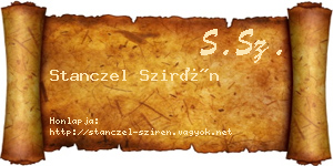 Stanczel Szirén névjegykártya